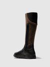 Botas com Fecho WEIL726SOF BLACK W/DK.TAUPE FELT